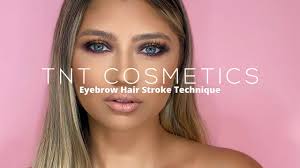 eyebrow hair stroke technique using tnt