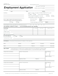 Free Employment Application Template Download
