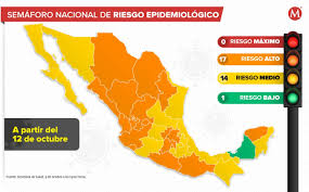 Se trata de sonora, chihuahua, tamaulipas, campeche, veracruz. Semaforo De Covid 19 En Mexico Situacion Actual 12 25 De Octubre