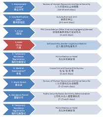 Infographic China Z Work Visa Application Flow Chart
