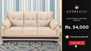 royaloak milan italian leather sofa