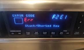 kitchen aid oven f2e1 error code how