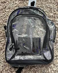 Dicks Sporting Goods(DSG) Clear Backpack wPadded Straps 16x12x6 | eBay