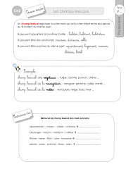 cm2 trace ecrite champs lexicaux par eric - Cours PDF