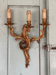 Anche Italian Bronze Wall Sconce With