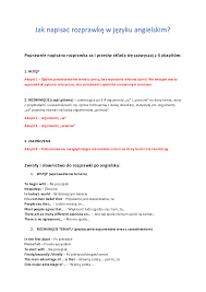 Jak napisać rozprawkę w języku angielskim - Pobierz pdf z Docer.pl