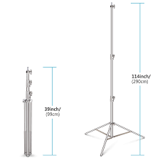 Neewer 2 Pieces Light Stand Kit 102 Inches 260 Centimeters Stainless Steel Heavy Duty With 1 4 Inch To 3 8 Inch Universal Adapter For Studio Softbox Monolight And Other Photographic Equipment Neewer Photographic Equipment