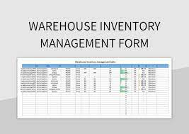 warehouse inventory management form