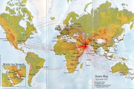 The new carrier has not yet announced its initial routes. Airline Maps Emirates Route Map 2012 The Emirates Route Map In