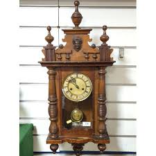 Wooden Cased Antique 8 Day Wall Clock