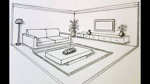 living room in two point perspective