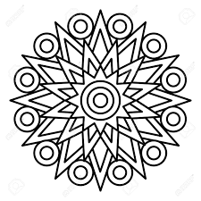 There are tons of great resources for free printable color pages online. Simple Mandala Print Easy Coloring Page Illustration For Kids And Adult Beginners Royalty Free Cliparts Vectors And Stock Illustration Image 111754674
