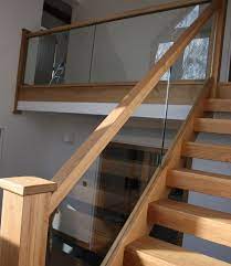 Glass And Wood Stair Railing Glass