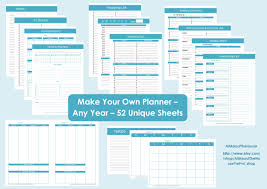 Build Your Own Printable Daily Planner Perpetual Undated All
