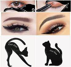 cat line eyeliner stencil smoky