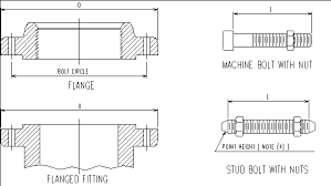 Bn Ds C15 Machine And Stud Bolt Dimensions For Flanges Used