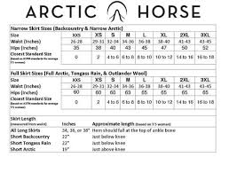 Sizing Chart Arctic Horse