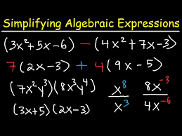 Simplifying Algebraic Expressions With