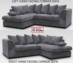 jumbo cord corner sofa suite set