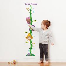 Bubble Guppiestm Girls Personalized Growth Chart Wall Decal