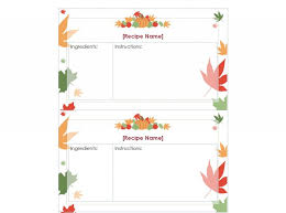 printable thanksgiving recipe cards