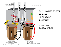 The answer is that the red wire is the hot wire from the switch itself. Wiring Two Original Switches One Three Way And One Single Cant Figure Out Wiring For Safe Upgrade Itectec