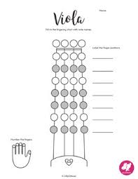 String Orchestra Fingering Charts 1st Position Fingerings