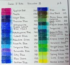 Caran Dache Neocolorii 126 Color Chart Wetcanvas