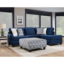 This stunning sectional sofa uses the finest materials to deliver a product that is comfortable, stylish, and functional. Albany Groovy Navy Transitional Sectional Sofa With Chaise Royal Furniture Sectional Sofas