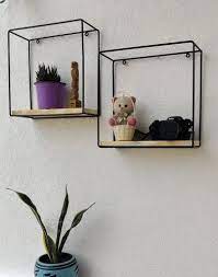 Single Tier Decorative Metal Wall Shelf