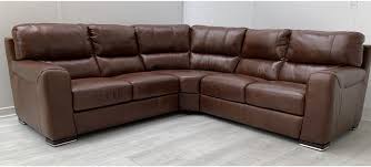 lucca brown 2c2 leather corner sofa