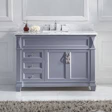 single sink bathroom vanity in grey