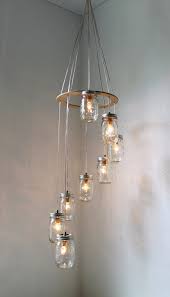 Spiral Mason Jar Chandelier Rustic