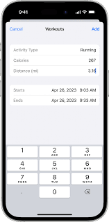 how to add a workout in the health app