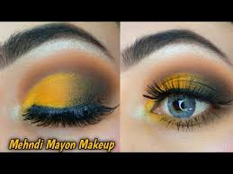 mehndi mayon makeup tutorial yellow