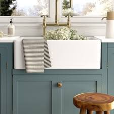 The width of your cabinet will be based off the width of your farmhouse sink and the width of your cabinets face frames. 8 Inch Deep Farmhouse Sink Wayfair