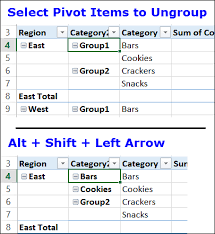 save time excel pivot table shortcuts