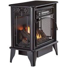 Procom Gas Fireplace Stove Black Dual