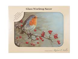 Robin On Hawthorn Glass Worktop Saver