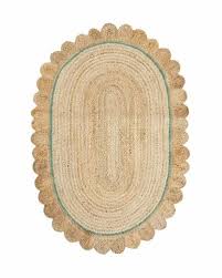 natural jute braided scalloped rugs 5