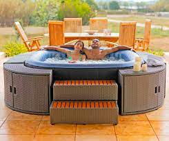 This Modular Hot Tub Surround Table