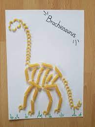 Dino skelet pasta, vorm oefening | Dinosaur crafts preschool, Dinosaur  crafts, Dinosaur crafts kids