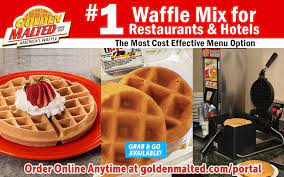 serve golden malted waffles
