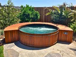 This content was previously featured on the hot tub works website. Redwood Hot Tub Built By Www Gordonandgrant Com Hot Tub Outside Pool Wooden Hot Tub