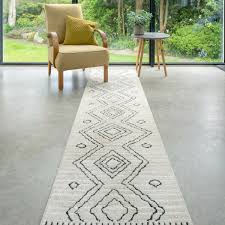 cream black berber rug moroccan hallway