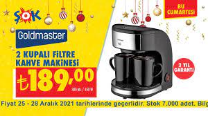 Goldmaster İki Kupalı Filtre Kahve Makinesi hem #ŞOK'ta hem de Cepte ŞOK'ta!  - YouTube