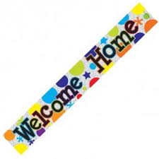 welcome home banner balloons for u