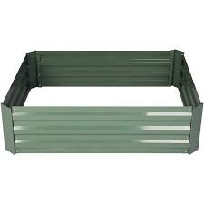 Small Raised Garden Bed Galvanized Metal Planter Box Anti Rust Coating For Flowers Vegetables