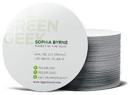 This stock is recommended for photo imagery, full color graphics or text designs. Round Business Cards Overnight Prints