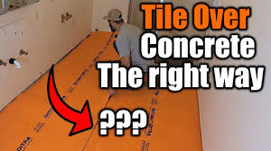 how to install tile over concrete the